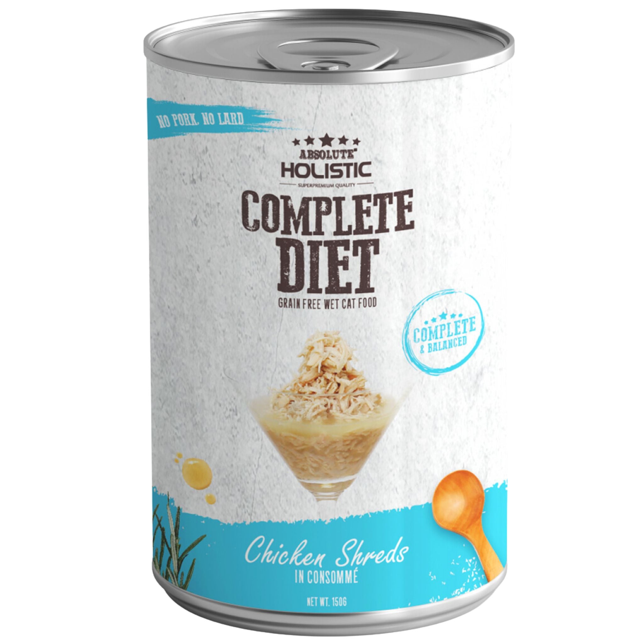 Absolute Holistic Complete Diet Wet Cat Food Chicken Shreds