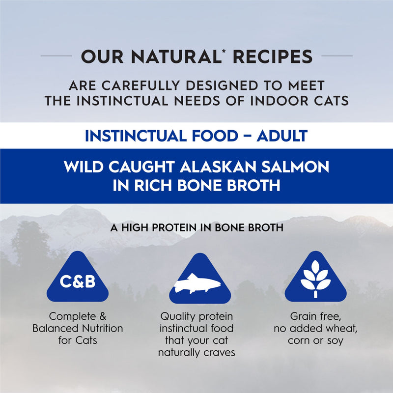 Trilogy Wet Adult Cat Food Wild Caught Alaskan Salmon in Rich Bone Broth