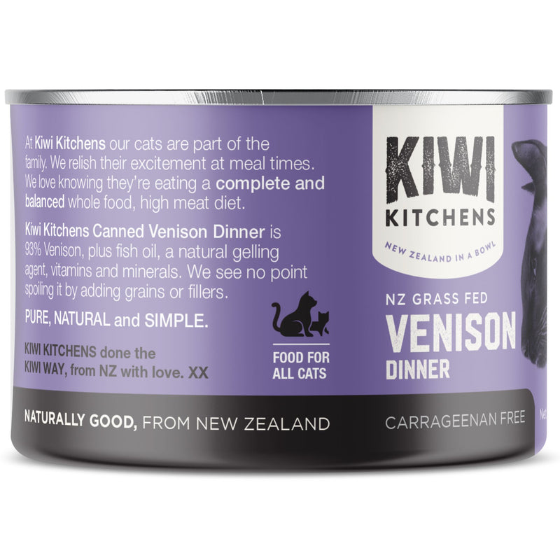 Kiwi Kitchens Canned Cat Food Venison Dinner