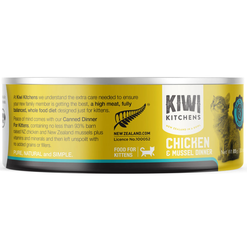 Kiwi Kitchens Canned Kitten Food Chicken & Mussel Dinner