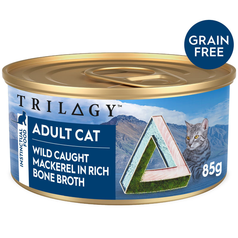 Trilogy Wet Adult Cat Food Wild Caught Mackerel in Rich Bone Broth