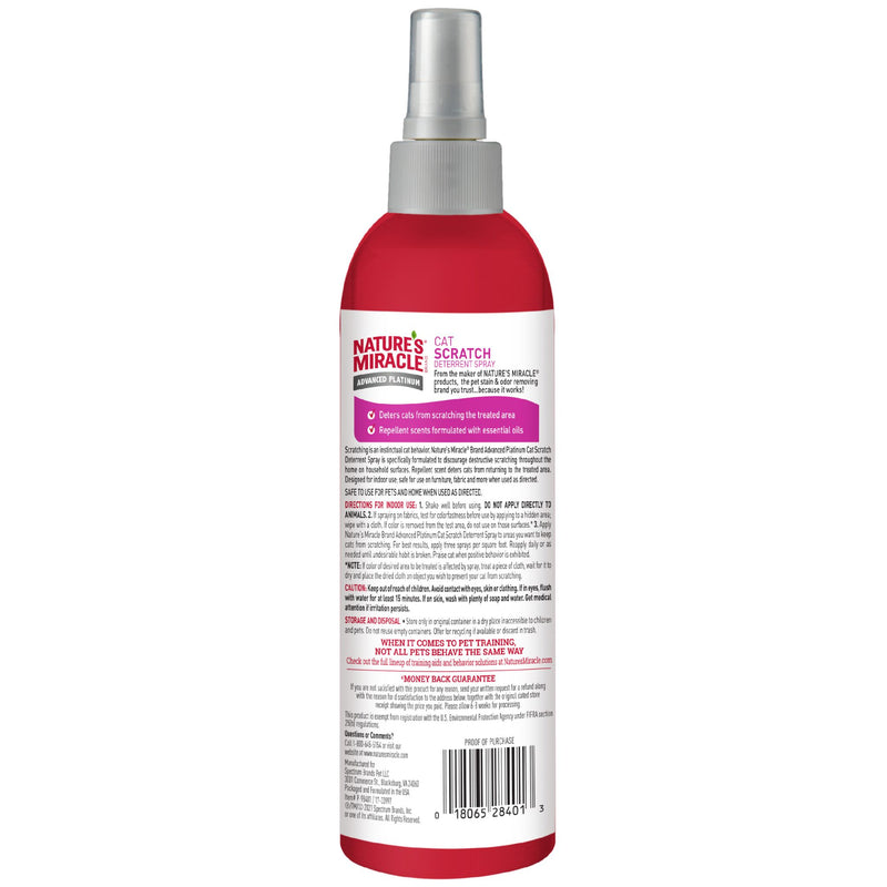 Nature's Miracle Scratch Deterrent Cat Spray - 236ml | PeekAPaw Pet Supplies