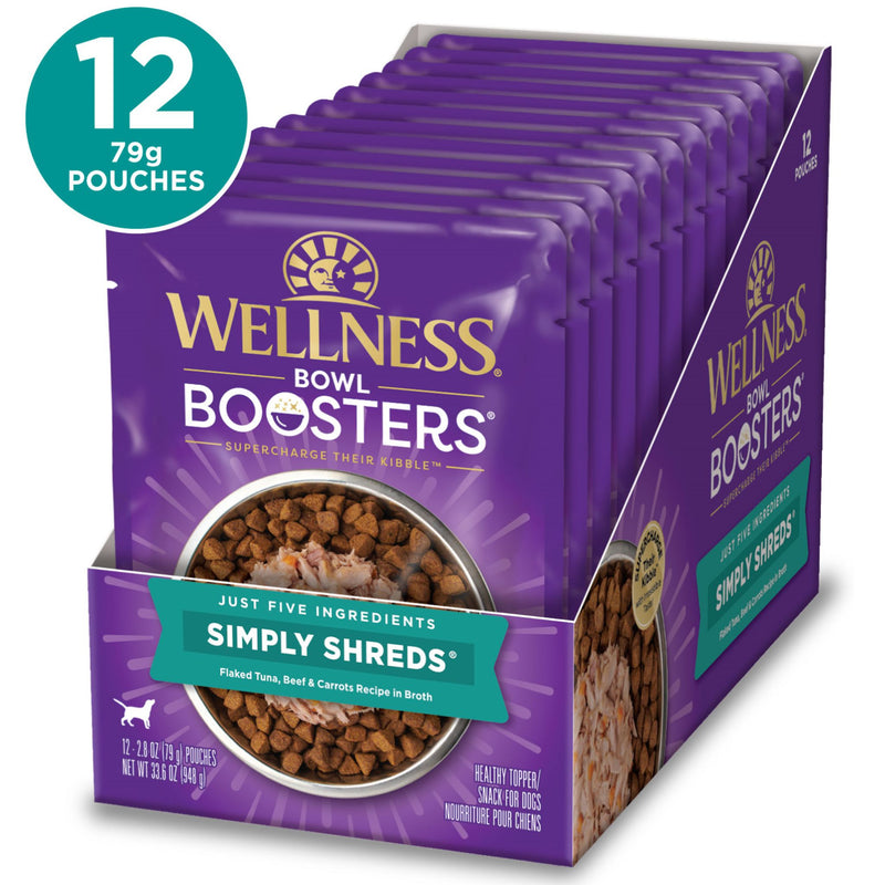 Wellness Core Wet Dog Food Simply Shreds Flaked Tuna, Beef & Carrots