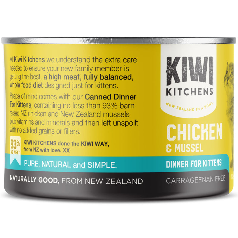 Kiwi Kitchens Canned Kitten Food Chicken & Mussel Dinner