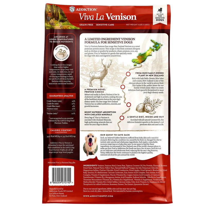 ADDICTION Viva La Venison Dry Dog Food