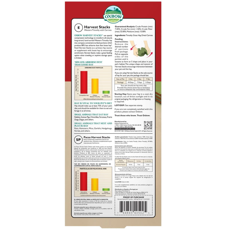 Oxbow Harvest Stacks - Western Timothy & Carrot