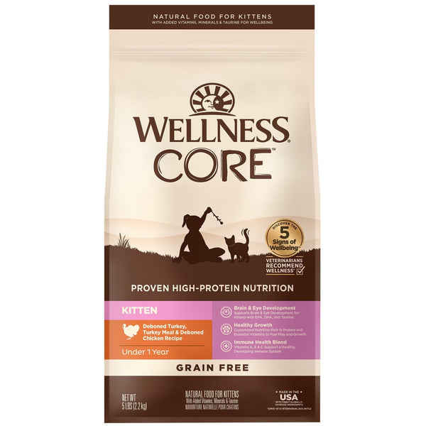 Wellness Core Dry Cat Food Grain Free Kitten: Chicken & Turkey