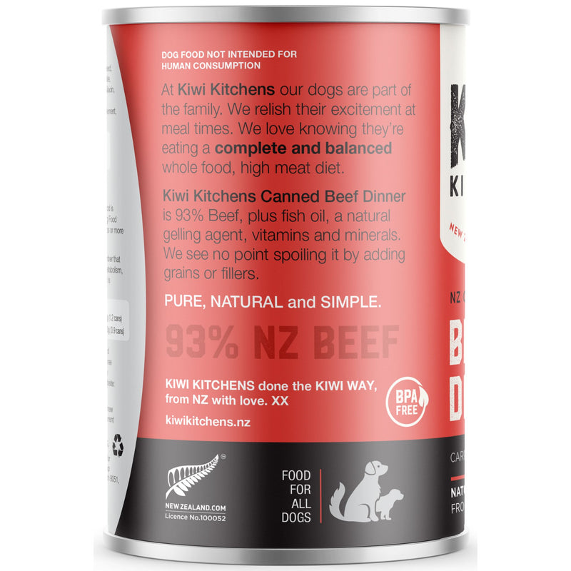 Kiwi Kitchens Canned Dog Food Beef Dinner