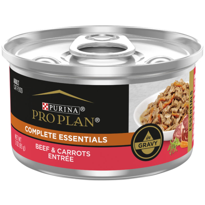 PRO PLAN Complete Essentials Beef & Carrots Entrée in Gravy Wet Cat Food