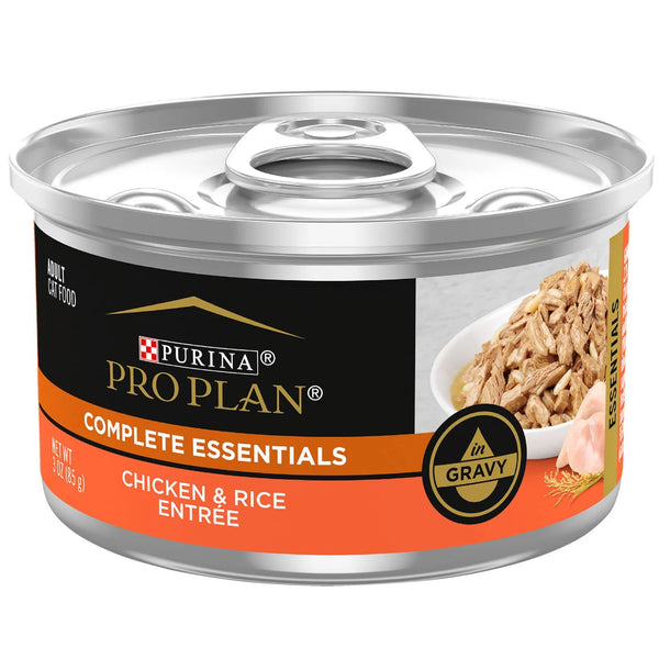 PRO PLAN Complete Essentials Chicken & Rice Entrée in Gravy Wet Cat Food