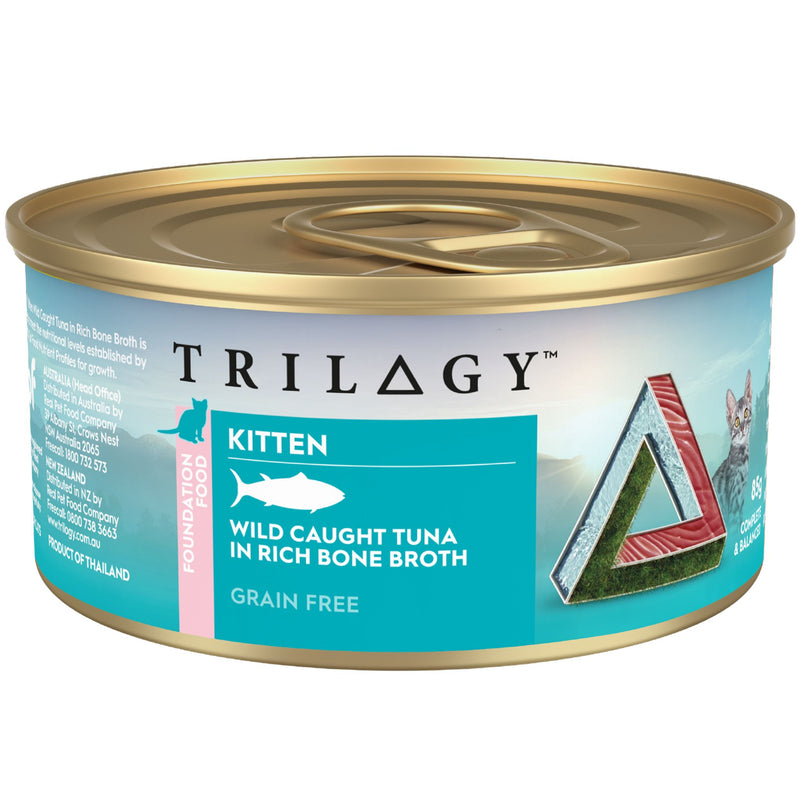 Trilogy Wet Kitten Cat Food Wild Caught Tuna in Rich Bone Broth