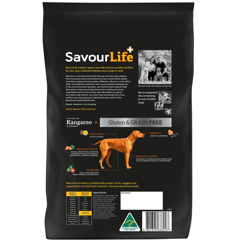 SavourLife Grain Free Australian Kangaroo and Chicken Dry Dog Food