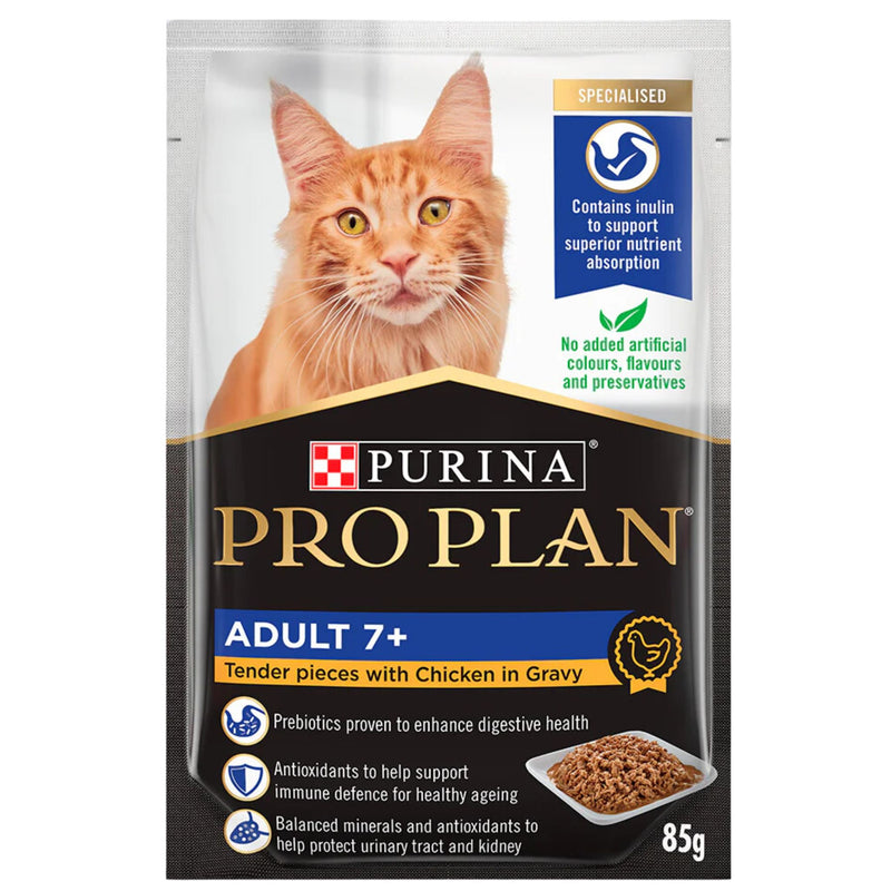 PRO PLAN Adult 7+ Chicken in Gravy Wet Cat Food