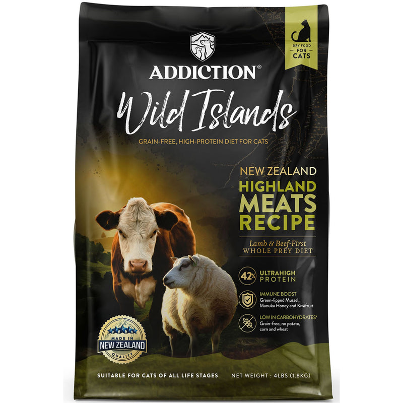 ADDICTION Wild Islands Highland Meats Grass-Fed Beef & Lamb Recipe Dry Cat Food