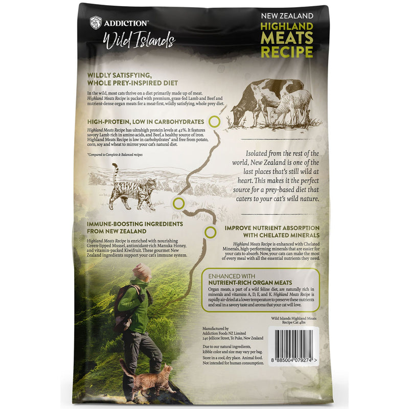 ADDICTION Wild Islands Highland Meats Grass-Fed Beef & Lamb Recipe Dry Cat Food