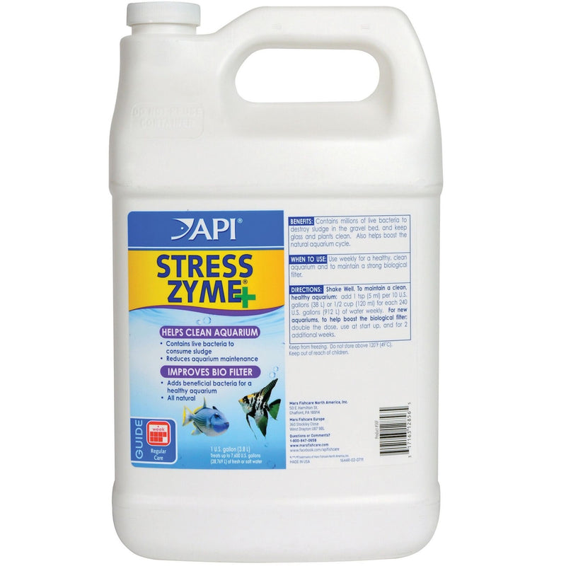 API Stress Zyme Freshwater And Saltwater Aquarium Water Cleaner