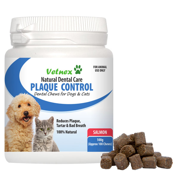 Vetnex Plaque Control Natural Dental Care Chews Salmon for Dogs & Cats