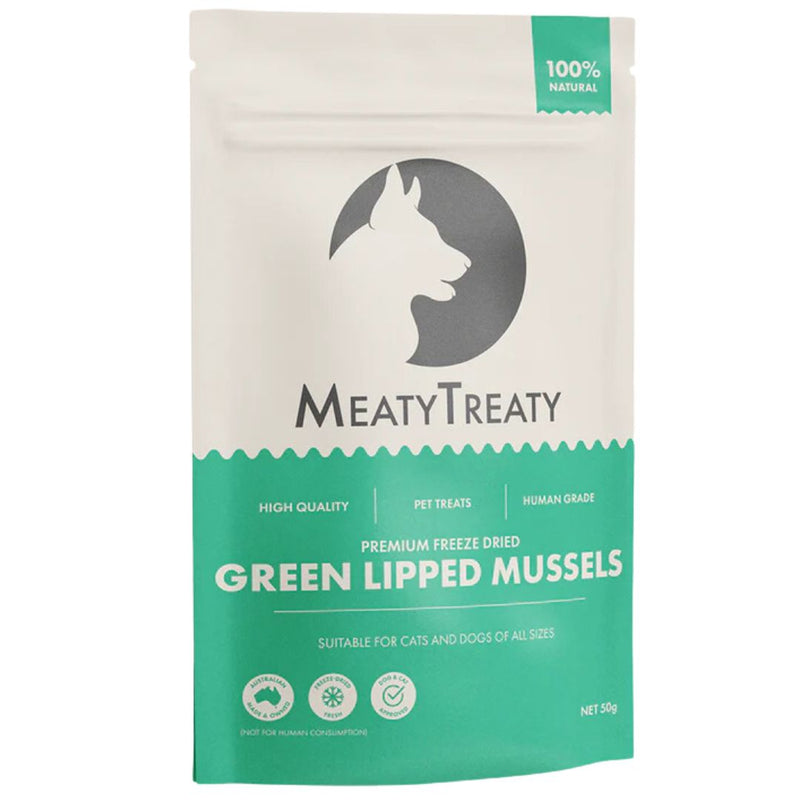 Meaty Treaty Freeze Dried Green Lipped Mussels Pet Treats for Dog & Cat