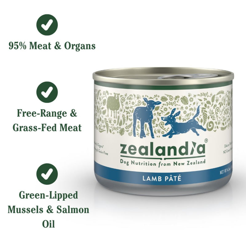 ZEALANDIA Premium Wet Dog Food Lamb Pate 