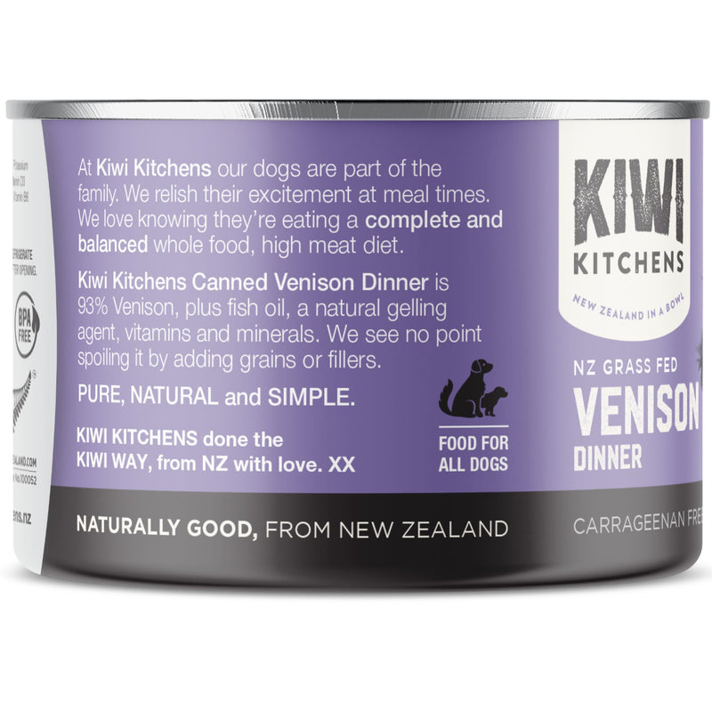 Kiwi Kitchens Canned Dog Food Venison Dinner