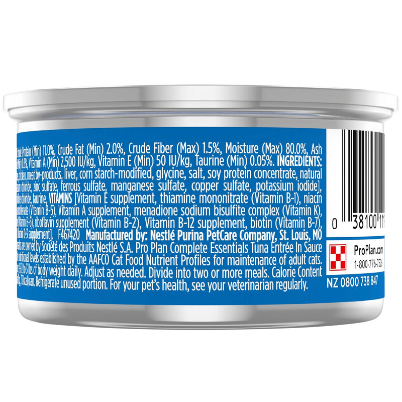 PRO PLAN Complete Essentials Tuna Entrée in Sauce Wet Cat Food