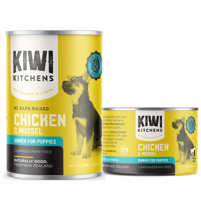 Kiwi Kitchens Canned Puppy Food Chicken & Mussel Dinner