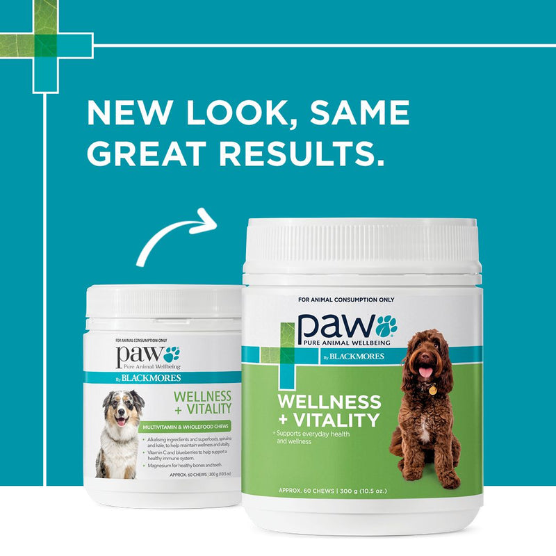 PAW by Blackmores Wellness + Vitality Multivitamin & Wholefood Chews