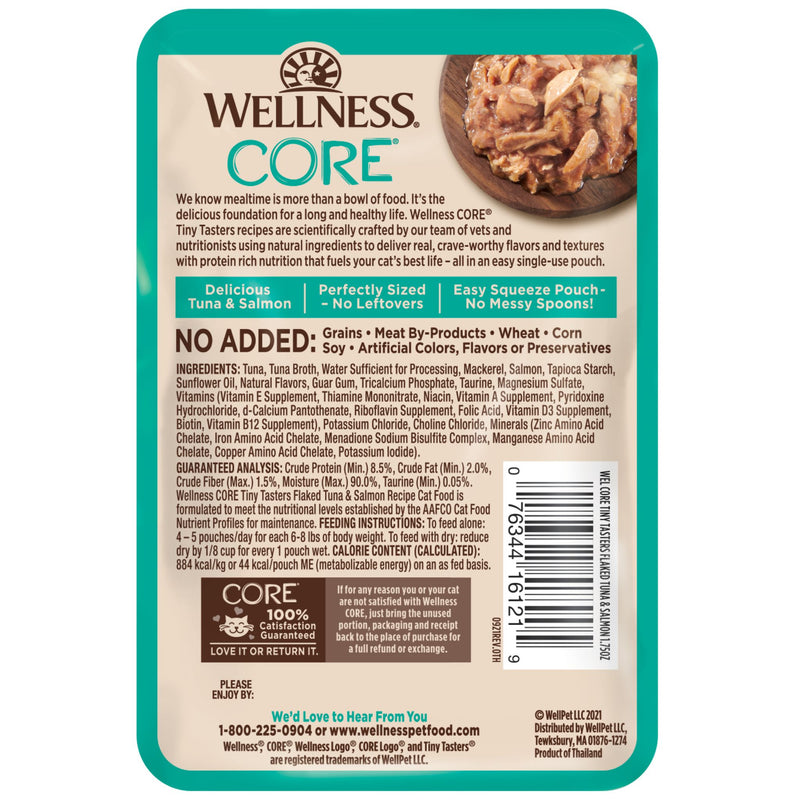 Wellness Core Wet Cat Food Tiny Tasters Flaked Tuna & Salmon