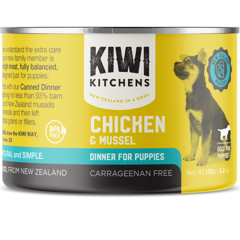 Kiwi Kitchens Canned Puppy Food Chicken & Mussel Dinner