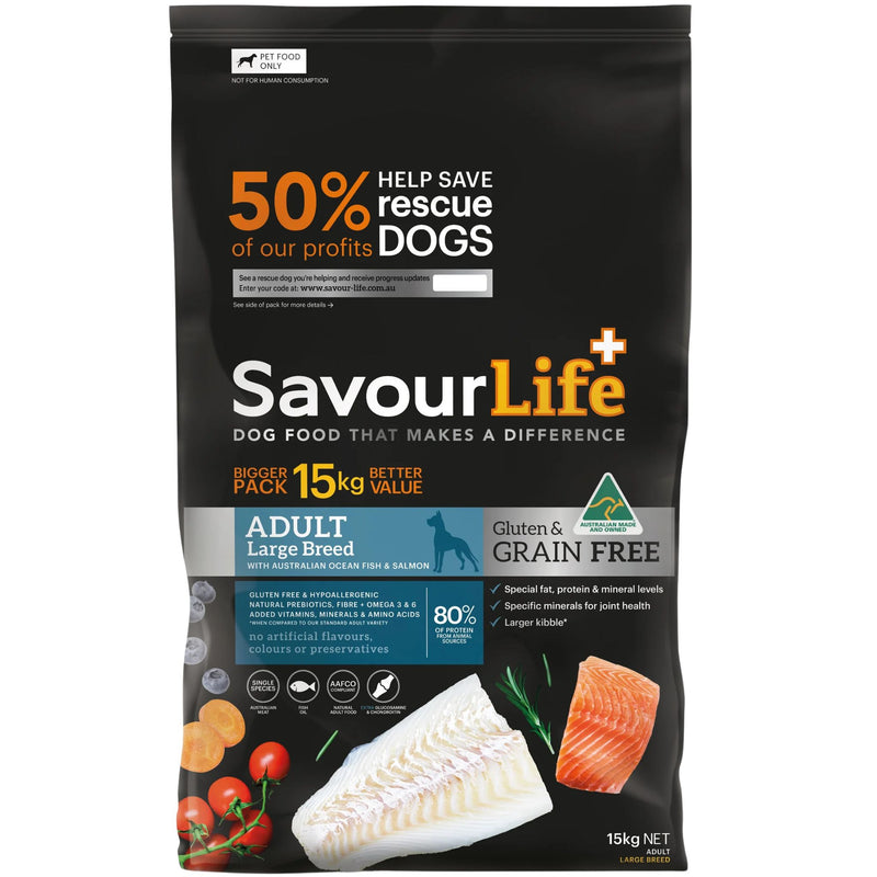 SavourLife Grain Free Large Breed Adult Ocean Fish & Salmon Dry Dog Food