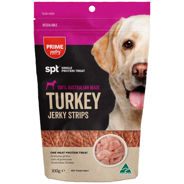 Prime100 SPT Dog Treats Turkey Jerky Strips