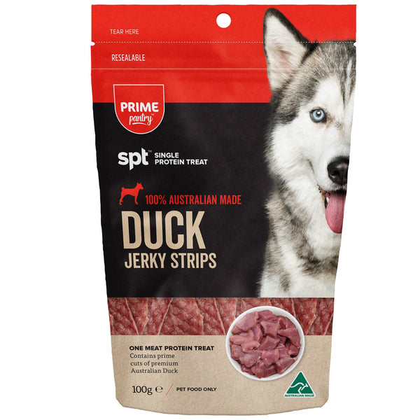 Prime100 SPT Dog Treats Duck Jerky Strips