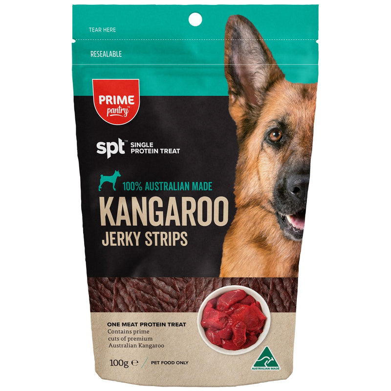 Prime100 SPT Dog Treats Kangaroo Jerky Strips