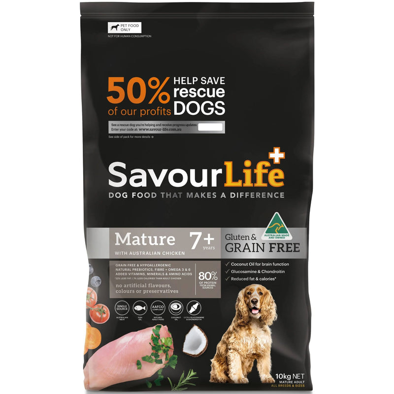 SavourLife Grain Free Mature 7+ Australian Chicken Dry Dog Food