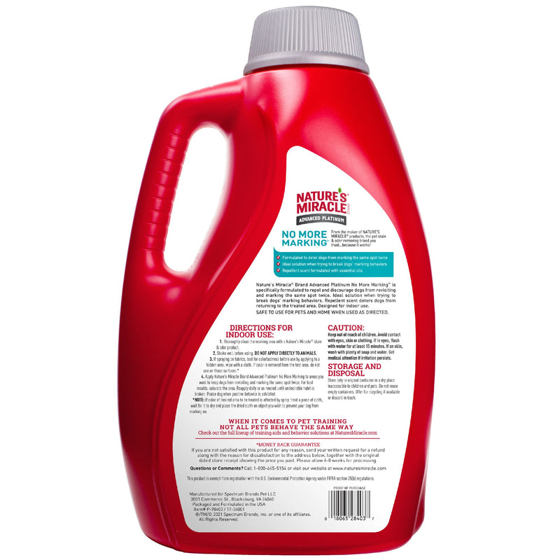 Nature's Miracle Advanced Platinum No More Marking Dog - 3.78L | PeekAPaw Pet Supplies