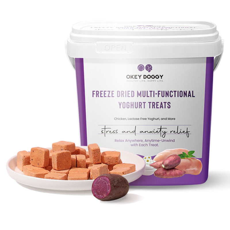 Okey Doggy Freeze Dried Multi-Functional Yoghurt Treats for Dogs & Cats Stress and Anxiety Relief