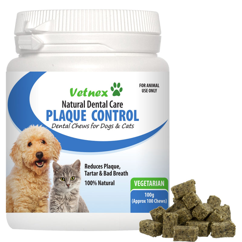 Vetnex Plaque Control Natural Dental Care Chews Vegetarian for Dogs & Cats