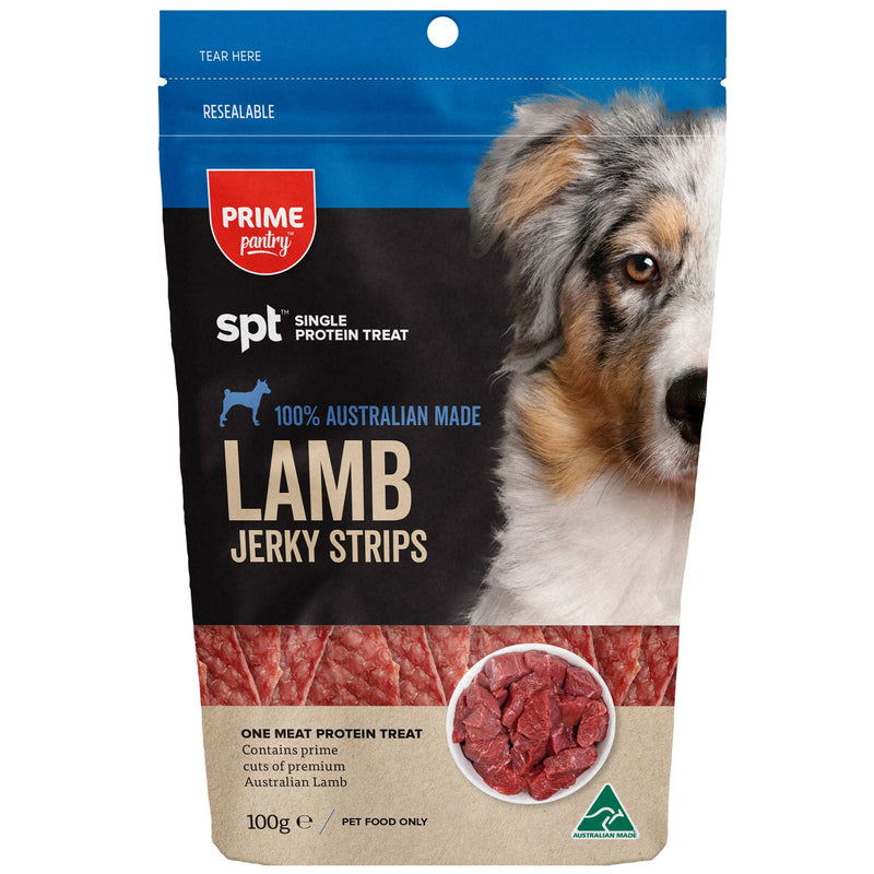 Prime100 SPT Dog Treats Lamb Jerky Strips