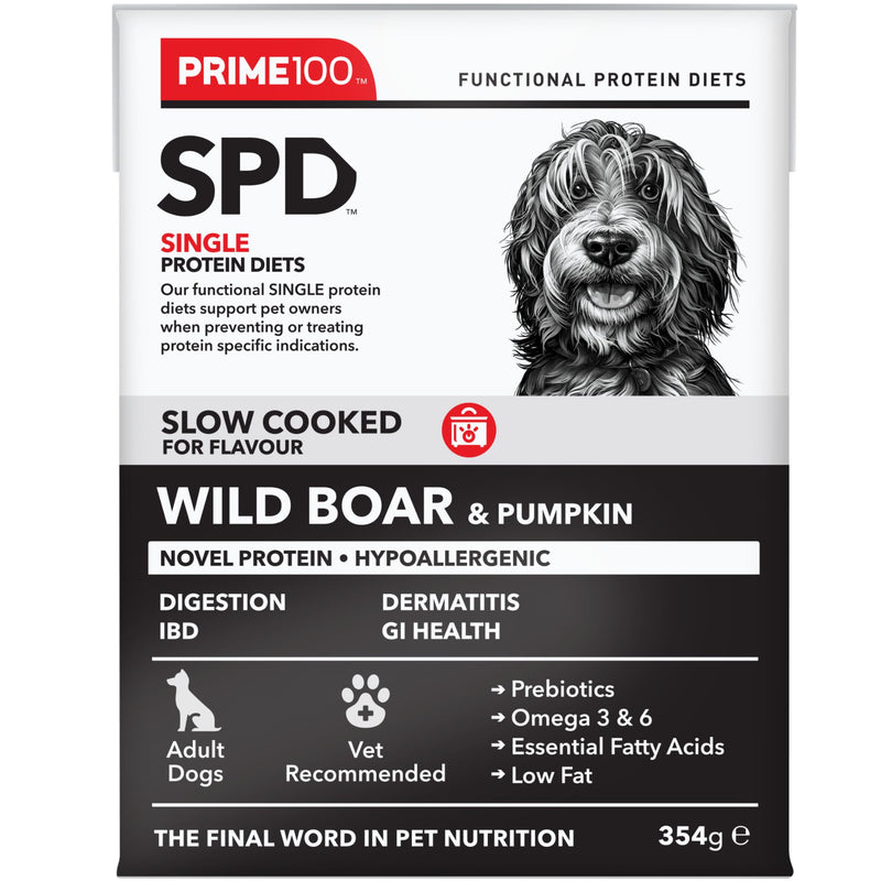 Prime100 SPD Slow Cooked Wet Dog Food Wild Boar & Pumpkin