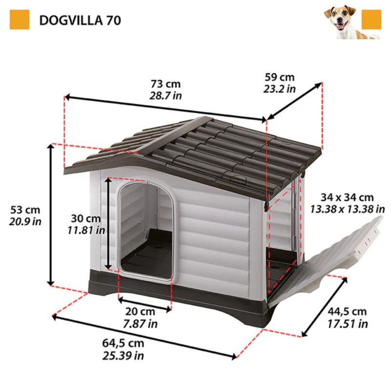 Ferplast DOGVILLA Thermoplastic Resin Dog Kennel & Accessories