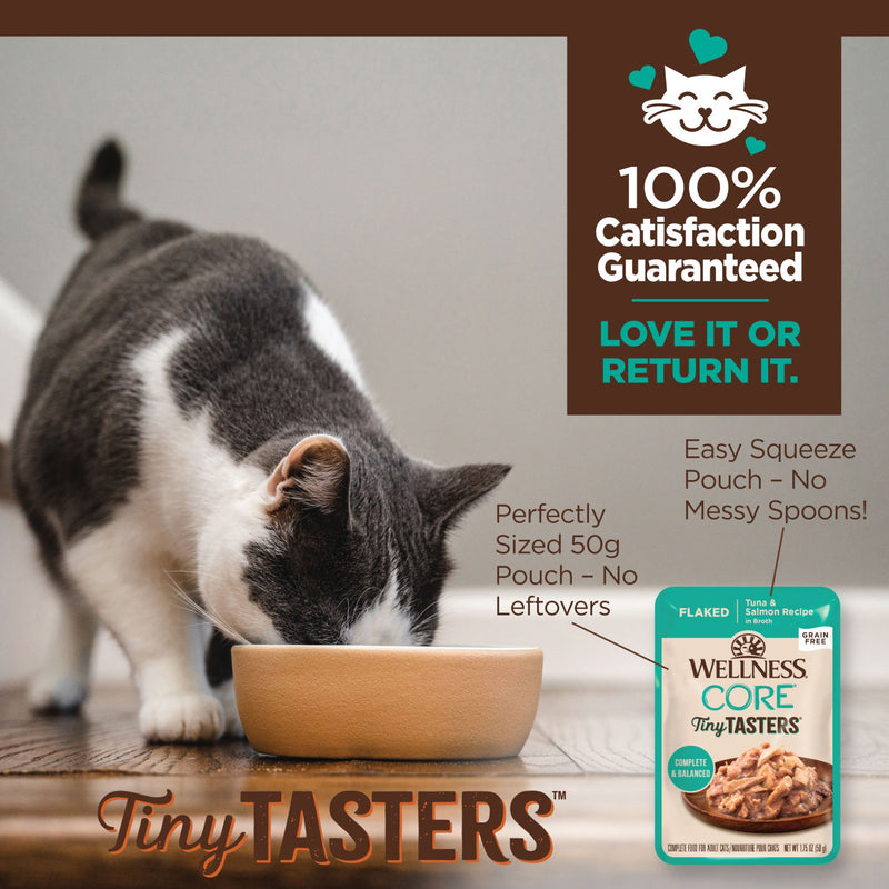 Wellness Core Wet Cat Food Tiny Tasters Flaked Tuna & Salmon