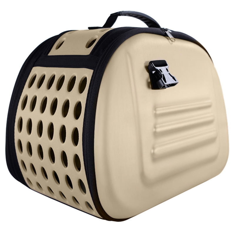 Ibiyaya Classic Eva Soft-Sided Travel Pet Carrier - Beige | PeekAPaw Pet Supplies