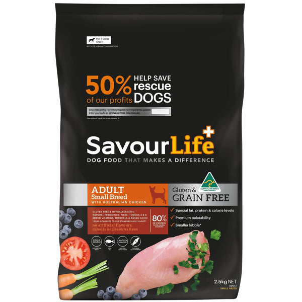 SavourLife Grain Free Small Breed Adult Australian Chicken Dry Dog Food