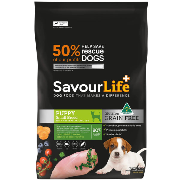 SavourLife Grain Free Small Breed Puppy Australian Chicken Dry Dog Food