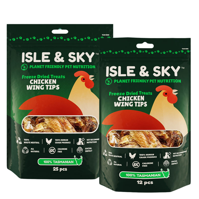 Isle and Sky Freeze Dried Pet Treats Chicken Wing Tips