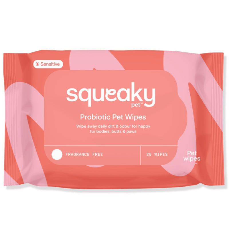 Squeaky Pet Sensitive Probiotic Pet Wipes - Fragrance Free