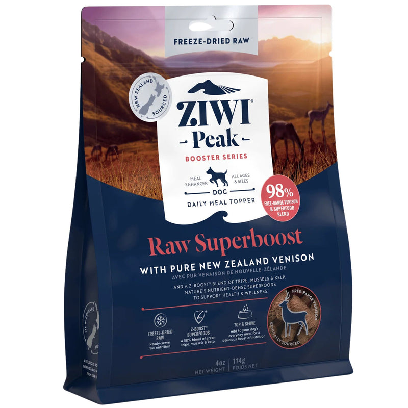 ZIWI Peak Freeze Dried Dog Boosters Raw Superboost - Venison 114g | PeekAPaw Pet Supplies