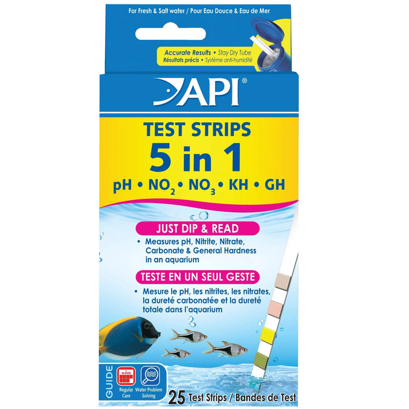 API 5 In 1 Freshwater And Saltwater Aquarium Test Strips