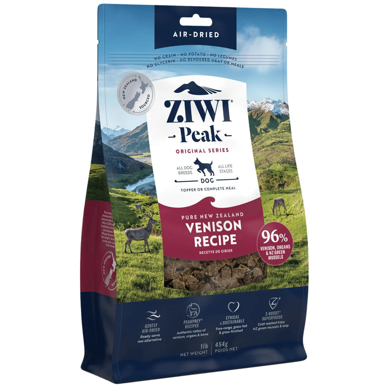 ZIWI Peak Dog Food Air Dried Venison 454g | PeekAPaw Pet Supplies