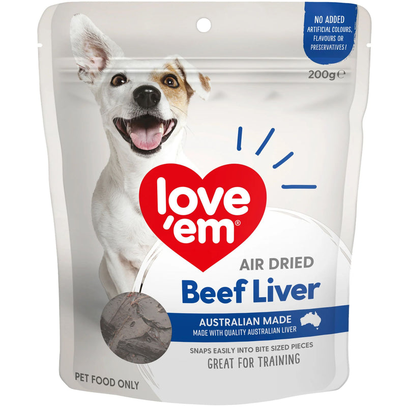 Love'em Air Dried Beef Liver Dog Treats